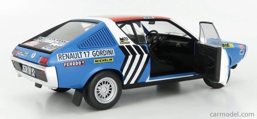 Solido Renault R17 Gordini N 12 Winner Rally Press On Regardless 1974 J.l.therier - C.delferrier 1:18 Modrá Bílá Červená