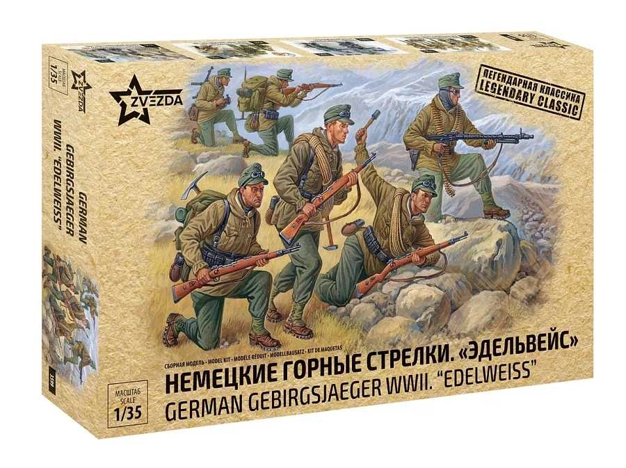 Zvezda figúrky – nemeckí Gebirgsjäger – reedícia (1:35)