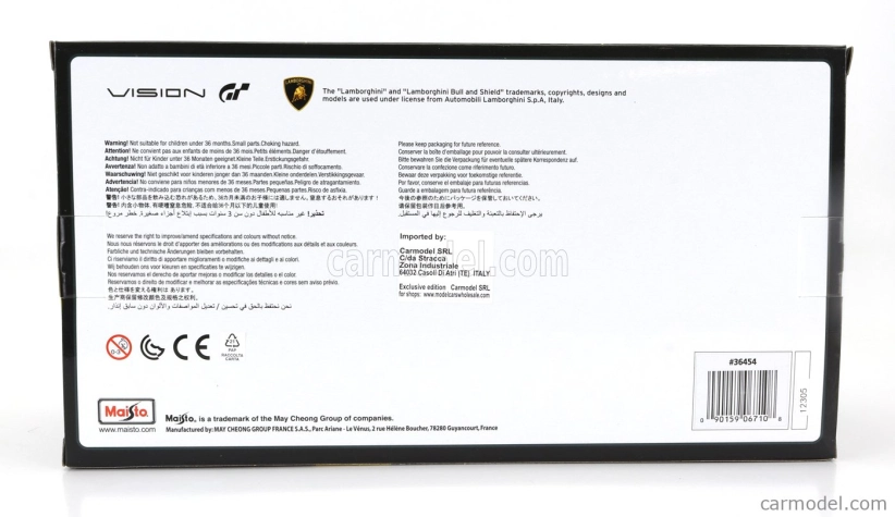 Maisto Lamborghini Lambo V12 Vision Gt N 63 Gran Turismo 2020 1:18 Oranžová Černá