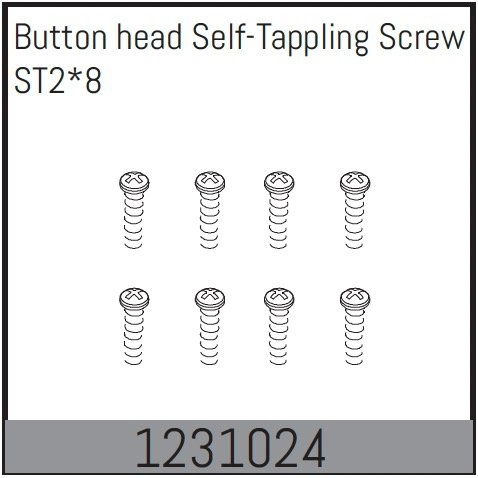 1231024 - Button Head Screws M2*8 (8)