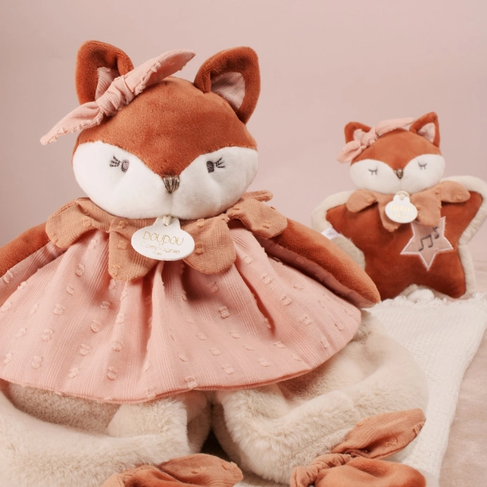 Doudou Darčeková sada Plyšový maznáčik líška Mina 29 cm