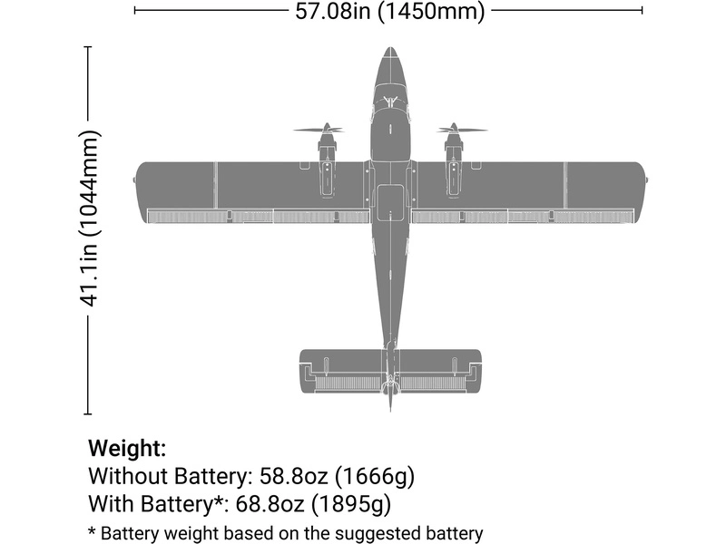 RC lietadlo E-flite DHC-6 Twin Otter 1.4m PNP