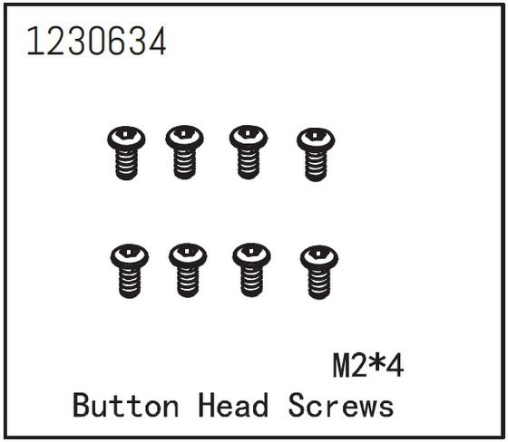 Button Head Screw M2*4 (8)