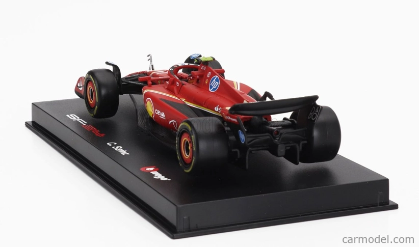 Bburago Ferrari F1 Sf-24 Team Scuderia Ferrari N 55 5th Emilia Romagna Imola Gp 2024 Carlos Sainz – With Pilot And Showcase 1:43 červená čierna