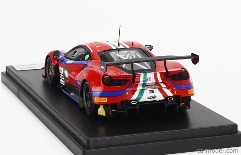 Looksmart Ferrari 488 Gt3 Evo Team Af Corse N 52 24h Spa 2023 Andrea Bertolini - Louis Machiels - Jef Machiels - Lilou Wadoux 1:43 Red