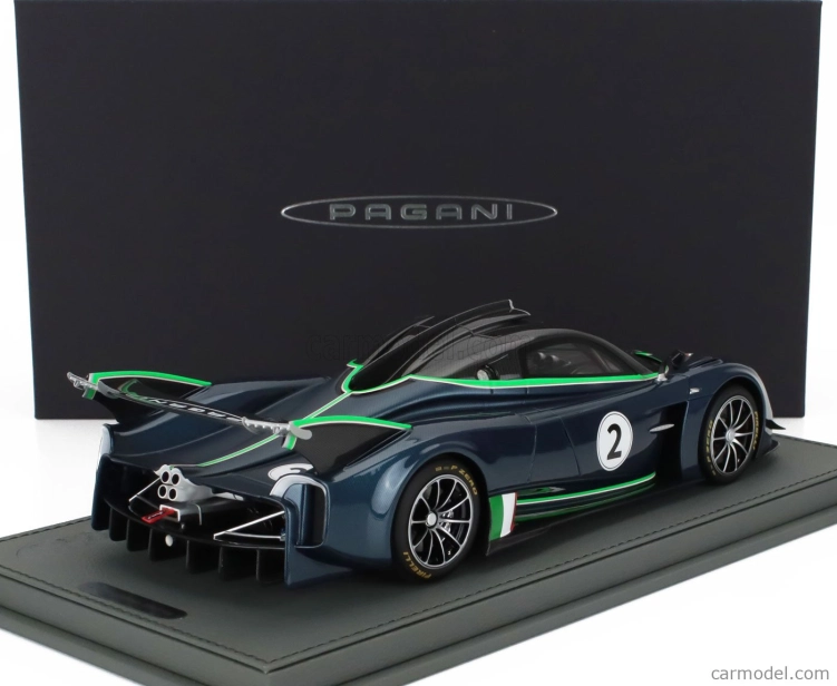 Bbr-models Pagani Huayra R N 2 Racing 2021 - Con Vetrina - With Showcase 1:18 Matná Modrá Černá Karbonová