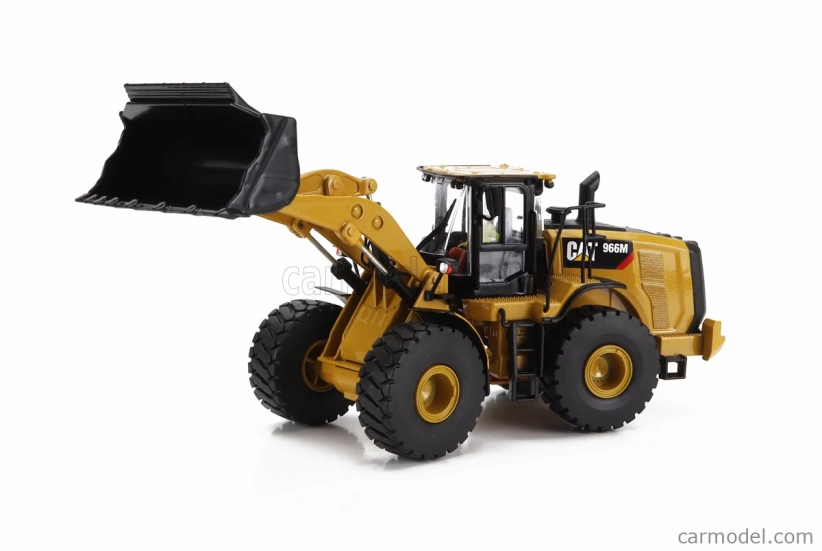 Dm-models Caterpillar Cat966m Ruspa Gommata - škrabací traktor - kolesový nakladač 1:50 žltá čierna