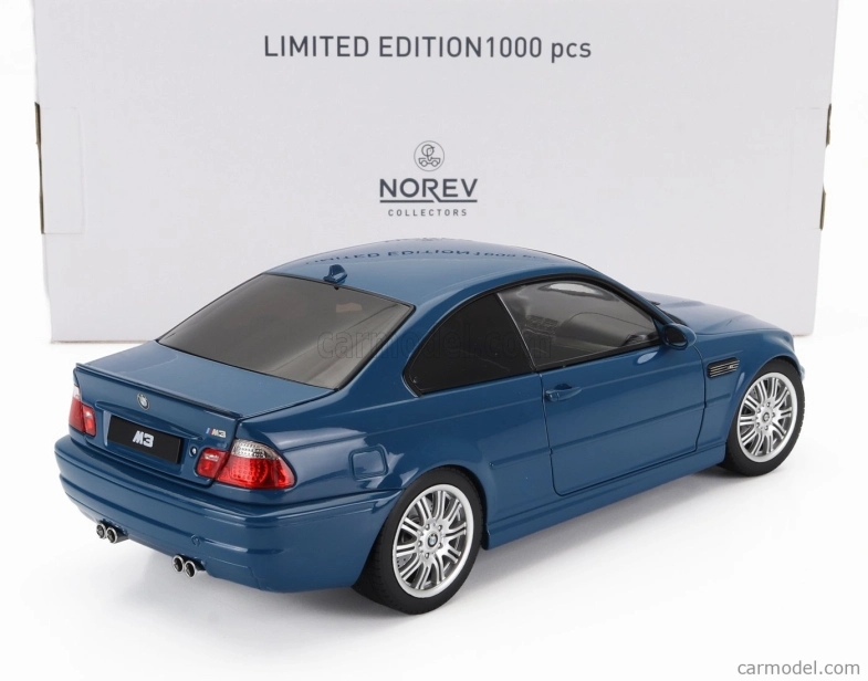 Norev BMW radu 3 M3 (e46) Coupe 2000 1:18 Modrá