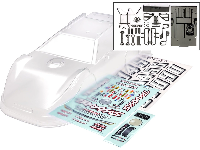 Traxxas Slash Late Model kompletná karoséria číra