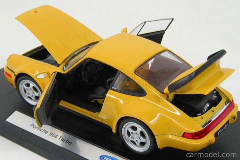 Welly Porsche 911 964 Turbo 1990 1:18 žltá