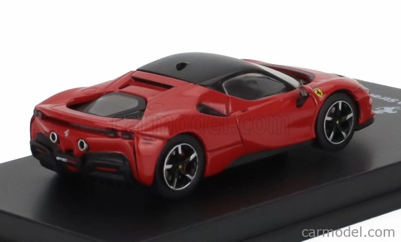 Edicola Ferrari Sf90 Stradale Hybrid 1000hp 2019 - Con Vetrina - With Showcase 1:64 Rosso Corsa - Červená