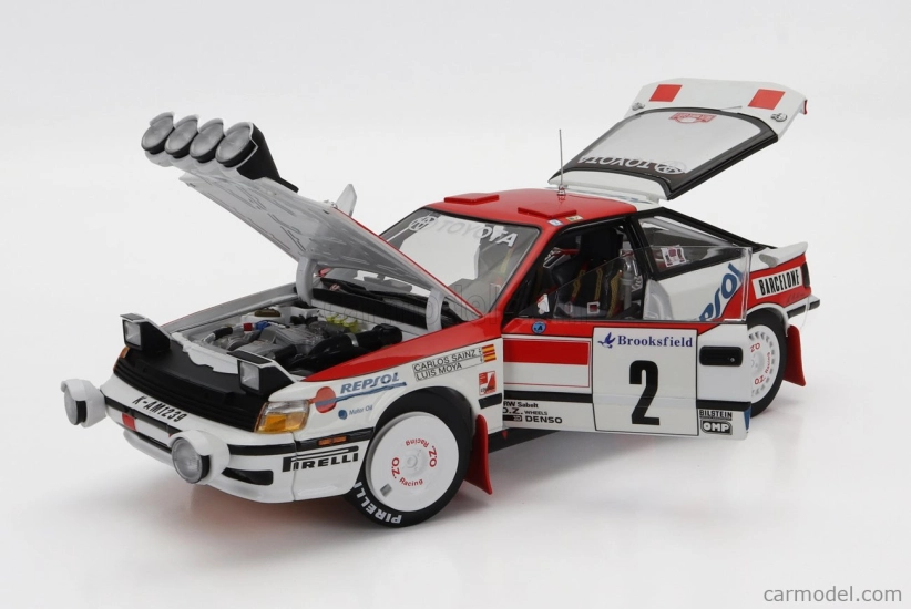 Kyosho Toyota Celica Gt-four St165 (nočná verzia) N 2 Winner Rally Montecarlo 1991 C.sainz - L.moya 1:18 Biela červená