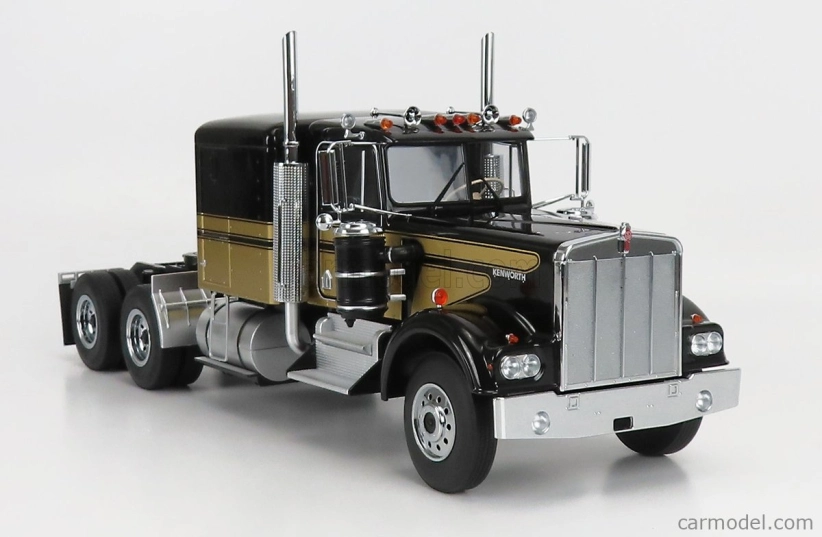 Road-kings Kenworth W900 Tractor Truck 3-assi 1989 1:18 Černé Zlato