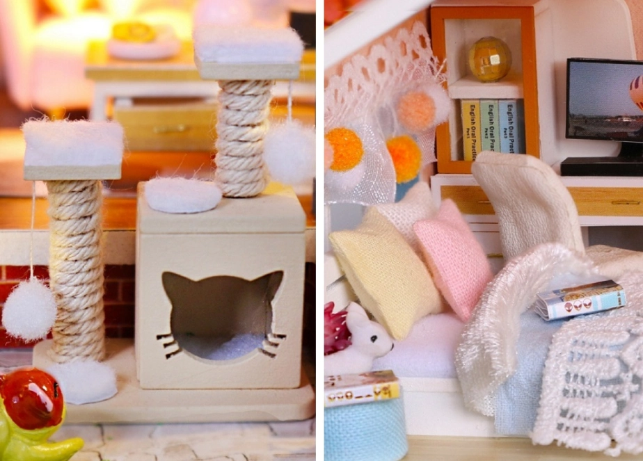Detský miniatúrny domček Domček z farebnej glazúry