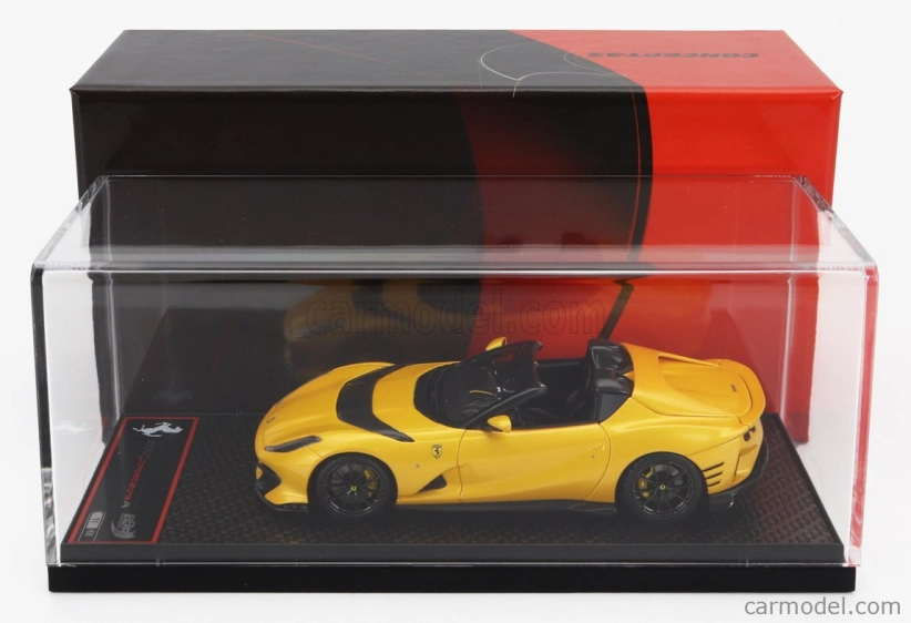 Bbr-models Ferrari 812 Competizione A Spider 2022 - Čierne kolesá 1:43 Giallo Tristrato - Yellow Met