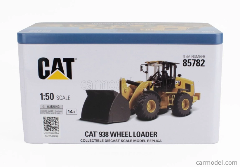 Dm-models Caterpillar Cat938 Ruspa Gommata - Scraper Tractor Wheel Loader 1:50 Žlutá Černá