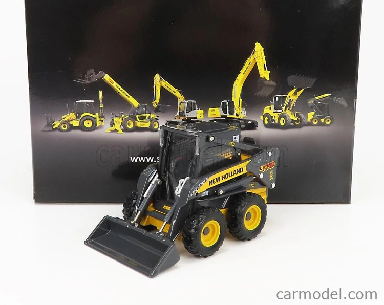 Ros-model New holland L175 Ruspa Gommata - Tractor Scraper 1:32 Žlutá Šedá