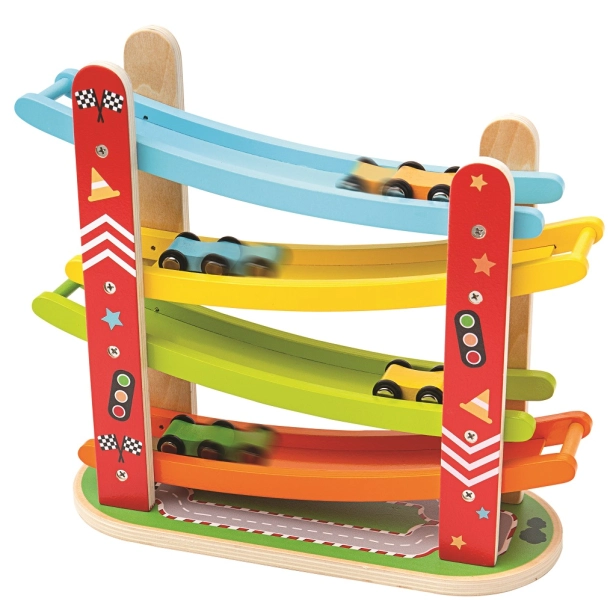 Bigjigs Toys Drevená autodráha