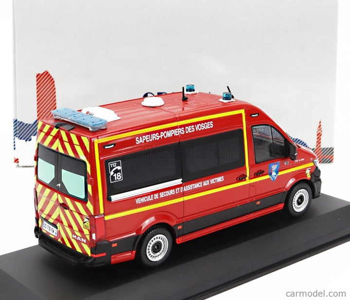 Odeon MAN Tge L2h2 Gifa Vsav Sdis 88 Vosges Vehicule De Secours Et D'assistance Aux Victimes Sapeurs Pompiers 2020 1:43 Červená Žlutá Černá