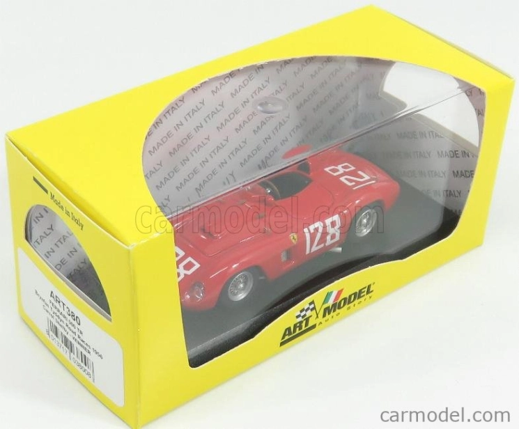 Art-model Ferrari 500 Tr N 128 Ch.0614 Winner Tyddyn Road Races 1956 Carroll Shelby 1:43 Red