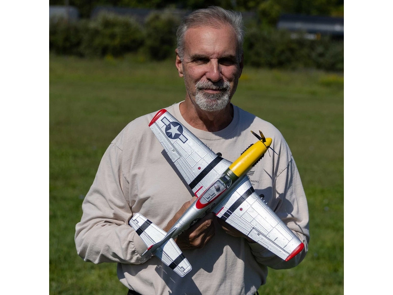 RC letadlo E-flite P-51D Mustang 0.49m Detroit Miss SAFE Select BNF Basic