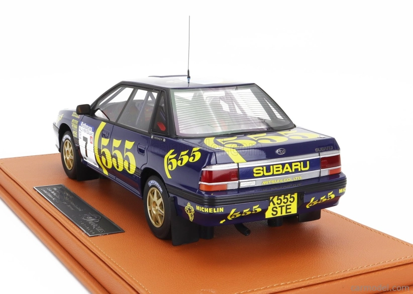 Topmarques Subaru Legacy Rs N 7 Winner Rally New Zealand 1993 Colin Mcrae - Derek Ringer - Con Vetrina - With Showcase 1:18 Modrá Žlutá
