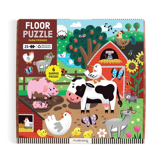 Mudpuppy Podlahové puzzle Farm Friends 25 dielikov