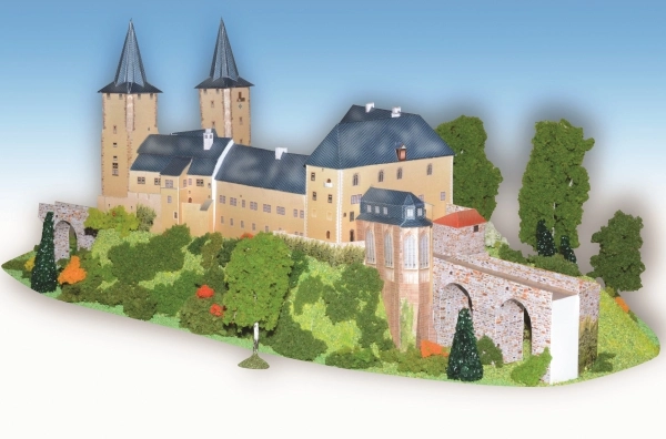 Zámok Rochlitz - papierový model 1:300