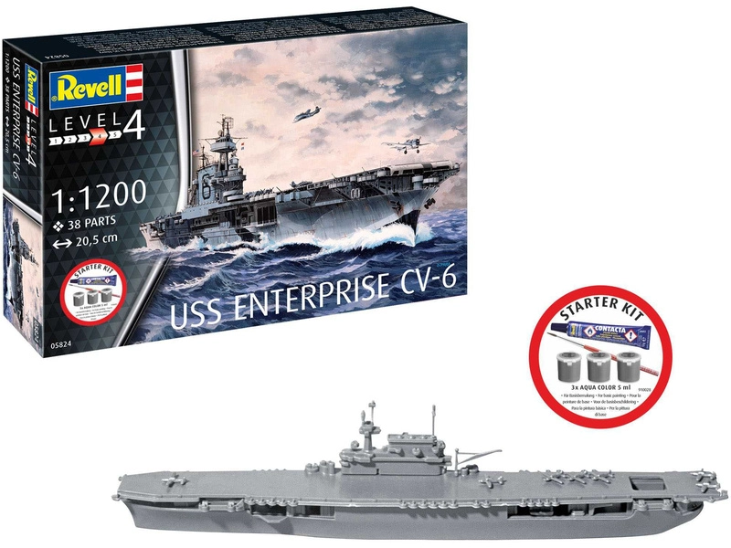 Revell USS Enterprise CV-6 (1:1200) (štartovacia súprava)