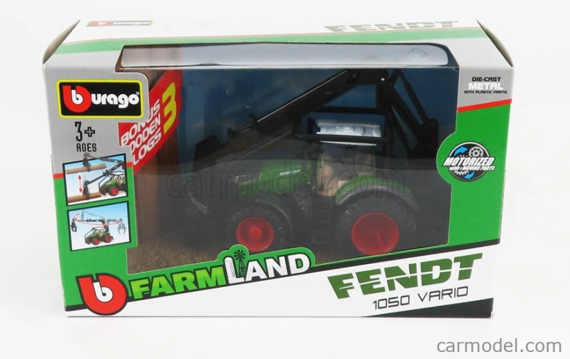 Bburago Fendt Vario 1050 Tractor Loader 2016 1:50 Zelená Šedá