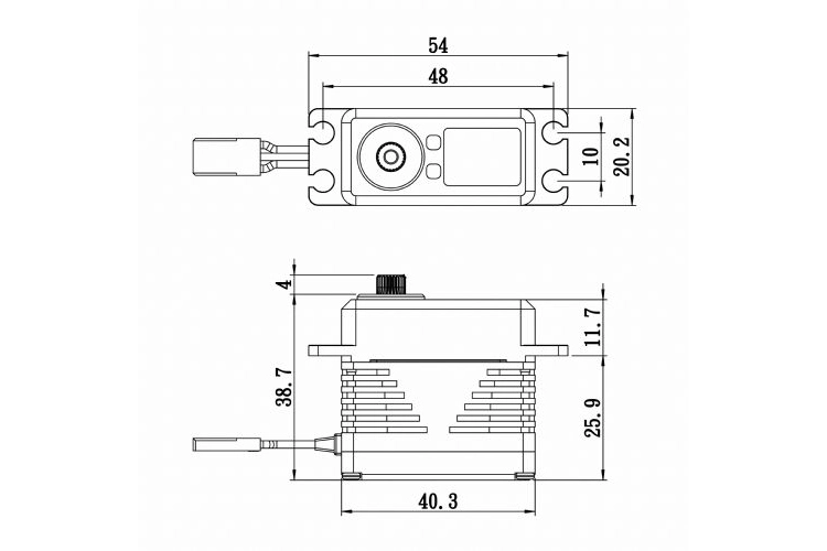 SB-2295SG BRUSHLESS HiVOLT Digitální servo (40kg-0,05s/60°)