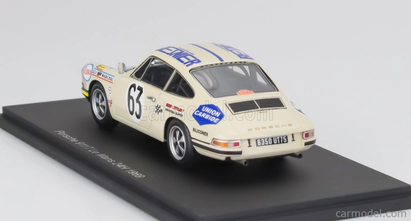 Spark-model Porsche 911s Coupe 1991cc S6 Team M.martin N 63 24h Le Mans 1969 Rene Mazzia - Pierre Mauroy 1:43 Bílá Zelená