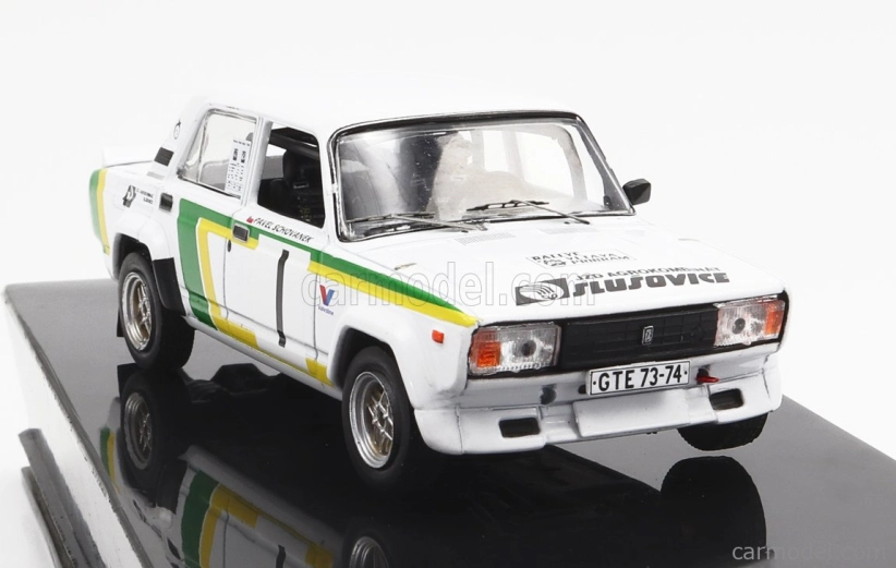 Ixo-models Lada fiat 2105 Vfts N 1 Rally Vltava Pribram 1988 V.blahna - P.schovanek 1:43 Bílá Zelená Žlutá