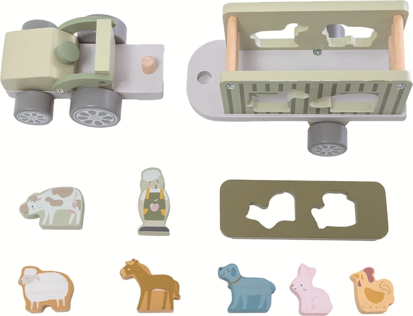 2Kids Toys Dřevěné auto se zvířátky