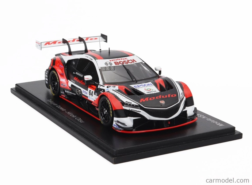 Spark-model Honda Nsx-gt Team Modulo Nakajima Racing N 64 Gt500 Trieda Super Gt 2020 Takuya Izawa - Hiroki Otsu 1:43 Čierna biela červená