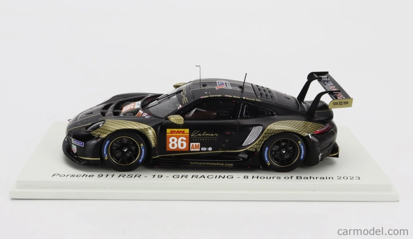 Spark-model Porsche 911 992 Rsr-19 Team Gr Racing N 86 8h Baharain 2023 Micheal Wainwright - Riccardo Pera - Benjamin Barker 1:43 Black Gold