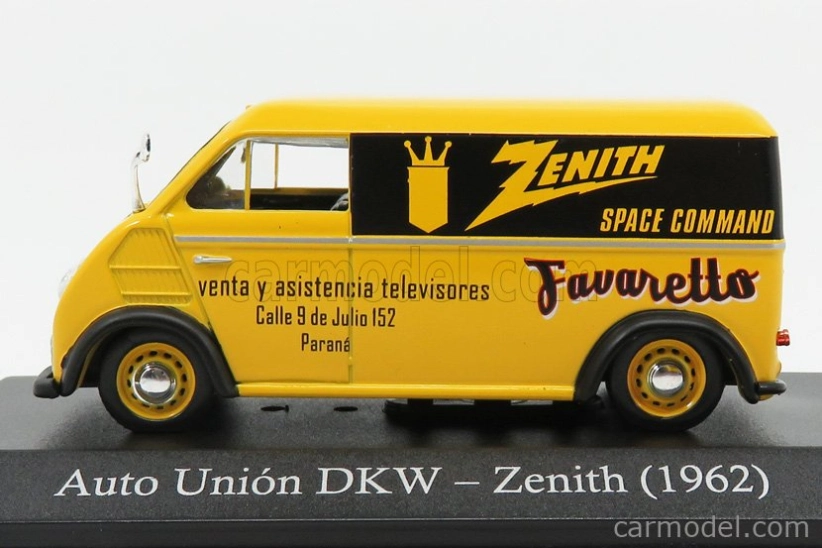 Edicola Auto union Dkw Van Zenith 1962 1:43 žltá čierna