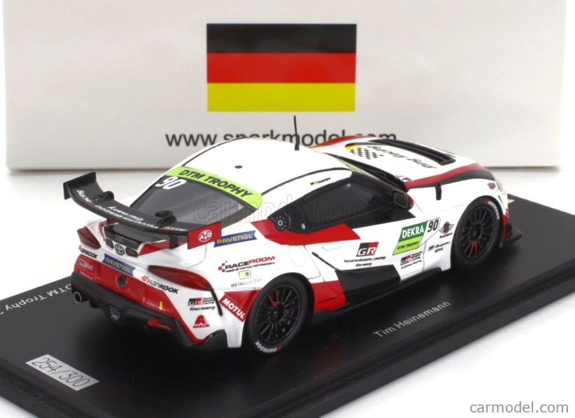 Spark-model Toyota Supra Gr Gt4 Team Toyota Gazoo Racing N 90 Europe Champion Dtm Trophy 2022 Tim Heinemann 1:43 Bílá Červená Černá