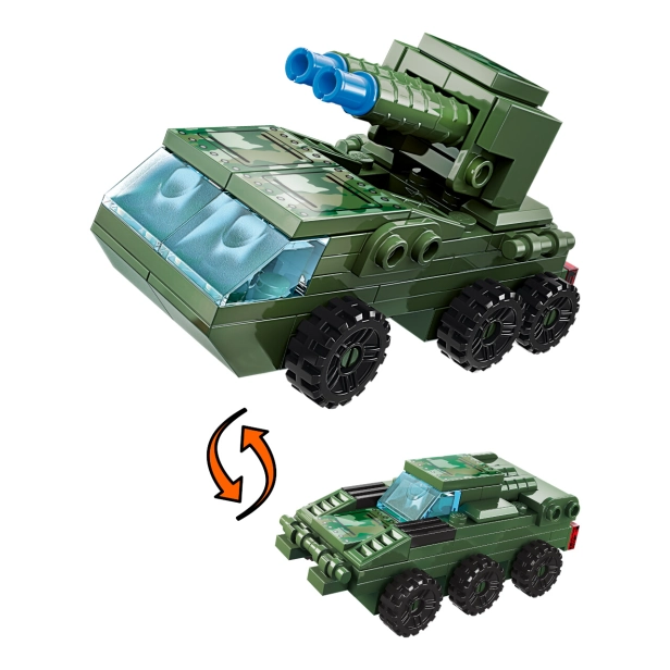 Qman War-Spirit Wheeled Tank 42301 8v1 set