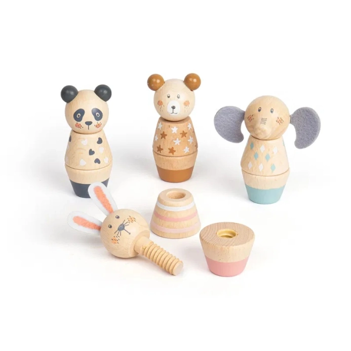Bigjigs Toys Dřevěné šroubovací zvířátko 1 ks