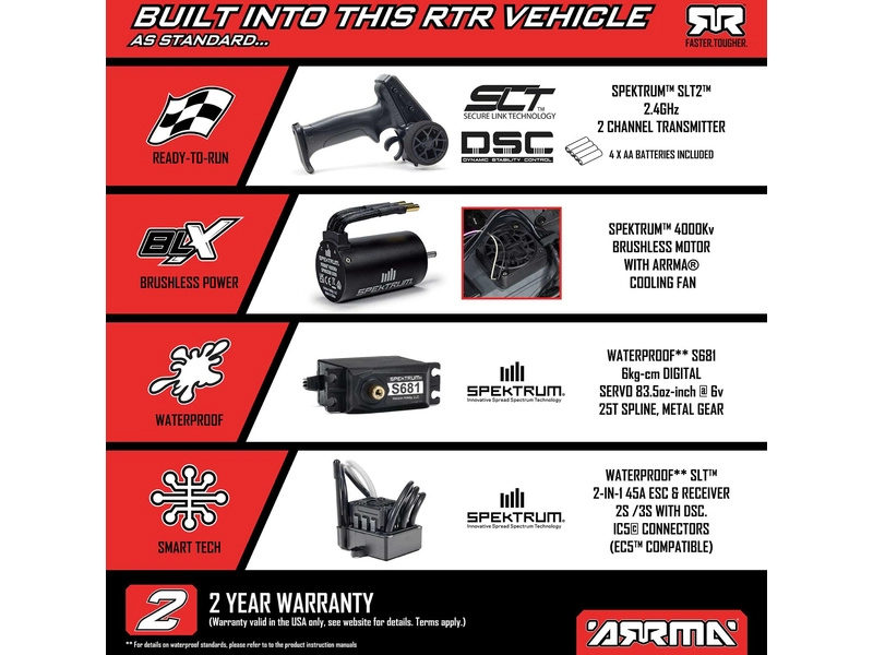 Arrma Gorgon 223S BLX 2WD 1:10 RTR modrá