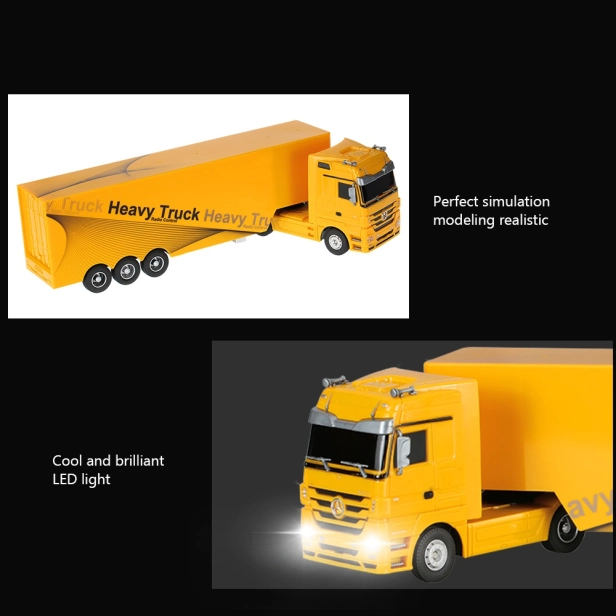 RC kamión Mercedes-Benz Actros, žltá