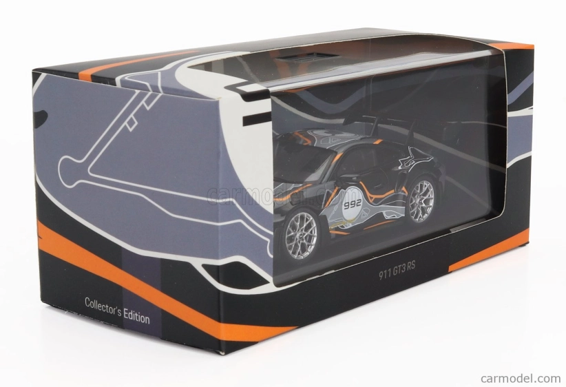 Spark-model Porsche 911 992 Gt3 Rs Coupe N 992 Weissach Test Track 2023 1:43 Černá Stříbrná Oranžová