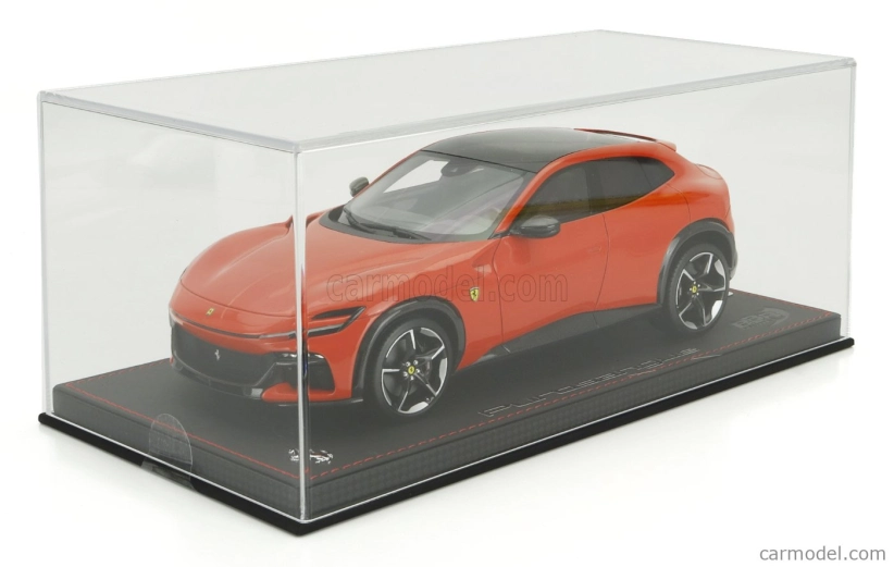 Bbr-models Ferrari Purosangue Suv Panoramic Roof 2022 - Con Vetrina - With Showcase 1:18 Rosso Dino - Světle Červená