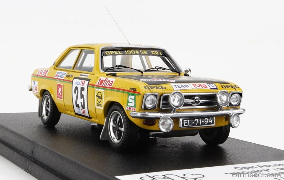 Trofeu Opel Ascona (night Version) N 25 Rally Tap 1973 M.quepe - M.amaral 1:43 Žlutá Černá
