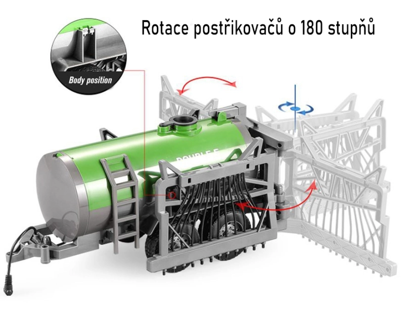 Funkčná cisterna pre RC traktory
