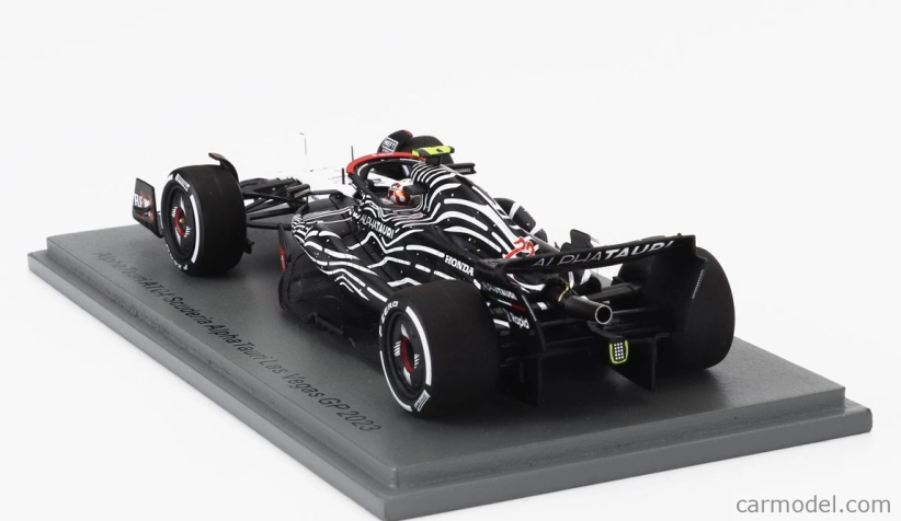 Iskrový model Alpha tauri F1 At04 Team Alpha Tauri N 22 Las Vegas Usa Gp 2023 Yuki Tsunoda 1:43 Biela Čierna