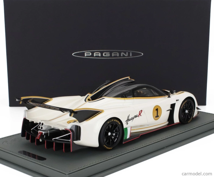 Bbr-models Pagani Huayra R N 1 Racing 2021 - Con Vetrina - With Showcase 1:18 Bianco Benny - Bílá Černá