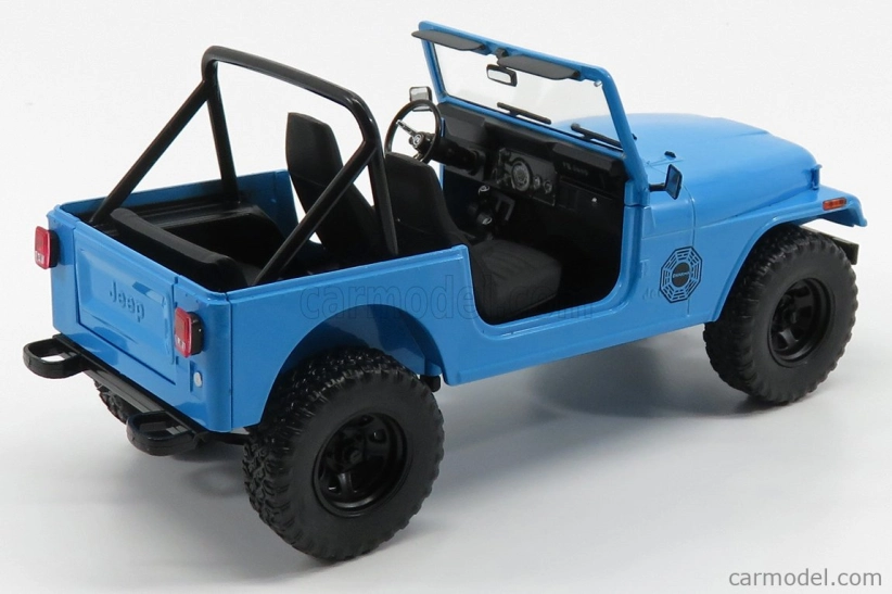 Greenlight Jeep Cj-7 Dharma Open 1982 - Lost 2004 - 2010 1:18 Světle Modrá