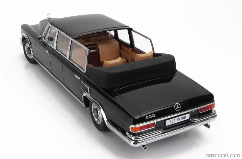 Mercedes Benz S-class 600 Pullman (w100) Landaulet Semiconvertible 1964 1:18 Black